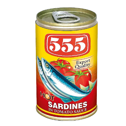Picture of 555 Sardines in Tomato Sauce Hot 155g