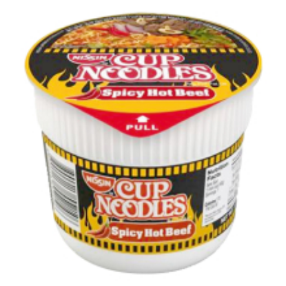 Picture of Nissin Mini Cup Noodles Beef Spicy 45G