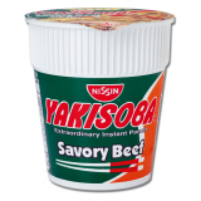 Picture of Nissin Yakisoba Cup Noodles Savory Beef 77G