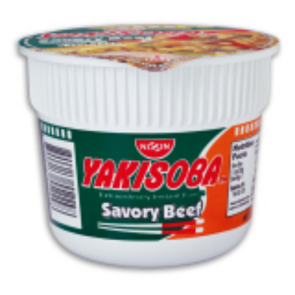Picture of Nissin Yakisoba Mini Cup Noodles Savory Beef 52G