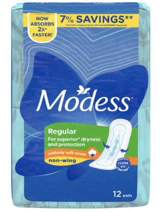 Picture of Modess Regular Cottony Soft Cover Non-Wing 12’s