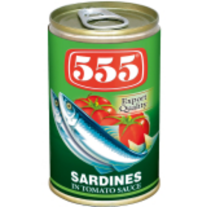 Picture of 555 SARDINES IN TOMATO SAUCE EOE 155G