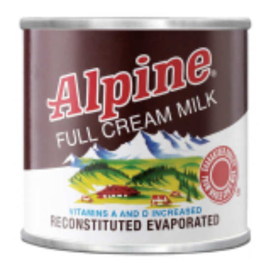 Picture of ALPINE FULL CREAM EVAPORATED MILK 140ML