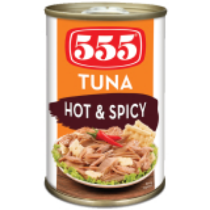 Picture of 555 TUNA FLAKES HOT & SPICY EOE 155G