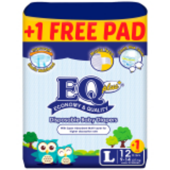 Picture of EQ DIAPER PLUS L 12+1'S-P