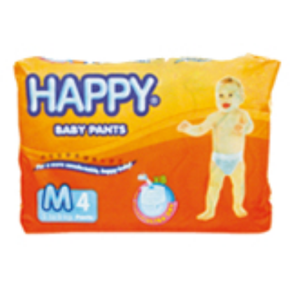 Show details for HAPPY DIAPER PANTS M 4'S Picture of HAPPY DIAPER PANTS M 4'S