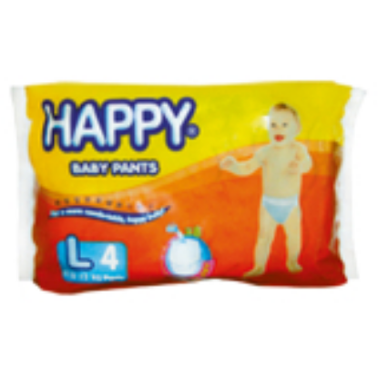 Show details for HAPPY DIAPER PANTS L 4'S Picture of HAPPY DIAPER PANTS L 4'S