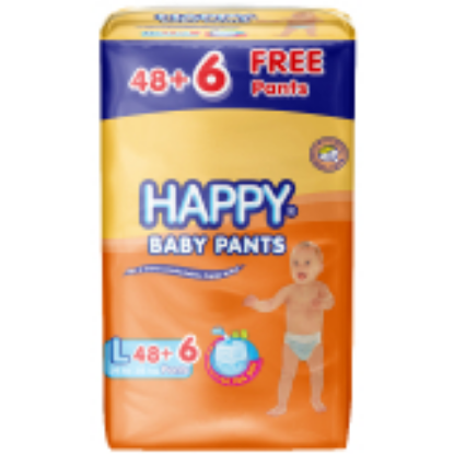 Show details for HAPPY DIAPER PANTS L 48'S Picture of HAPPY DIAPER PANTS L 48'S