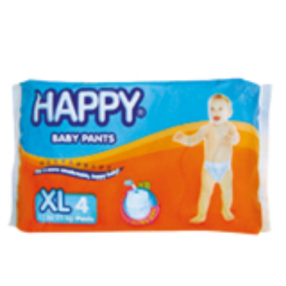 Show details for HAPPY DIAPER PANTS XL 4'S Picture of HAPPY DIAPER PANTS XL 4'S