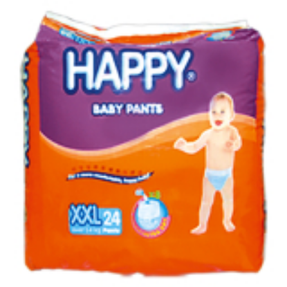 Show details for HAPPY DIAPER PANTS XXL 24'S (+3'S) Picture of HAPPY DIAPER PANTS XXL 24'S (+3'S)