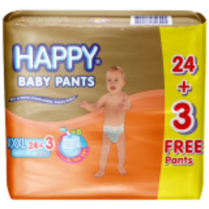 Show details for HAPPY DIAPER PANTS XXXL 24'S  Picture of HAPPY DIAPER PANTS XXXL 24'S