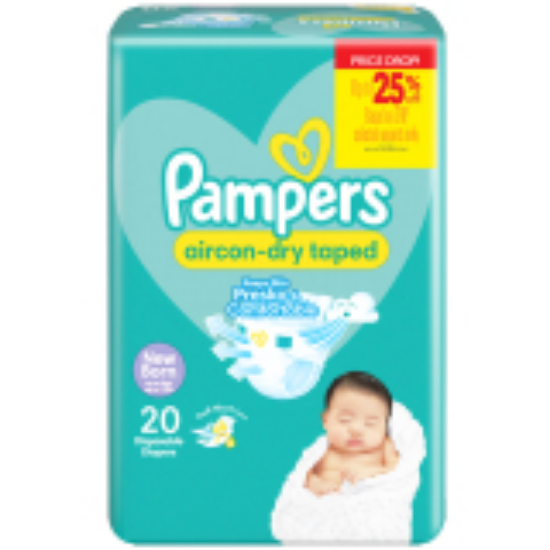 Picture of PAMPERS DIAPER BABY DRY NEW BORN 20'S