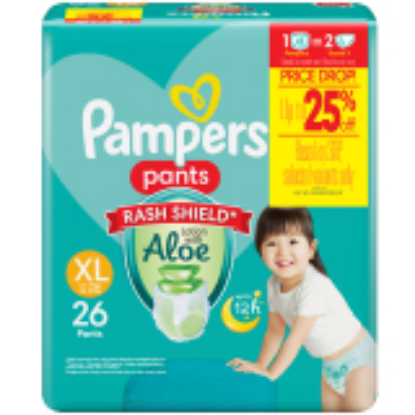 Show details for PAMPERS DIAPER BABY DRY PANTS XL 26'S-P Picture of PAMPERS DIAPER BABY DRY PANTS XL 26'S-P