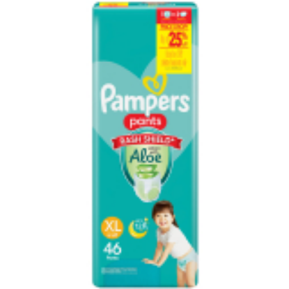 Show details for PAMPERS DIAPER BABY DRY PANTS XL 46'S-P Picture of PAMPERS DIAPER BABY DRY PANTS XL 46'S-P