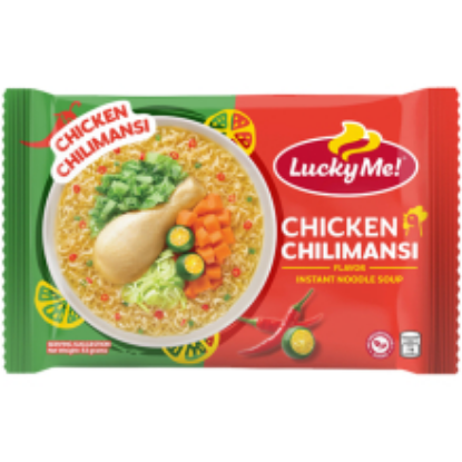 Show details for LUCKY ME! INSTANT NOODLES CHICKEN CHILIMANSI 53G Picture of LUCKY ME! INSTANT NOODLES CHICKEN CHILIMANSI 53G