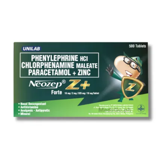 Picture of NEOZEP Z+ FORTE Phenylephrine / Chlorphenamine / Paracetamol / Zinc